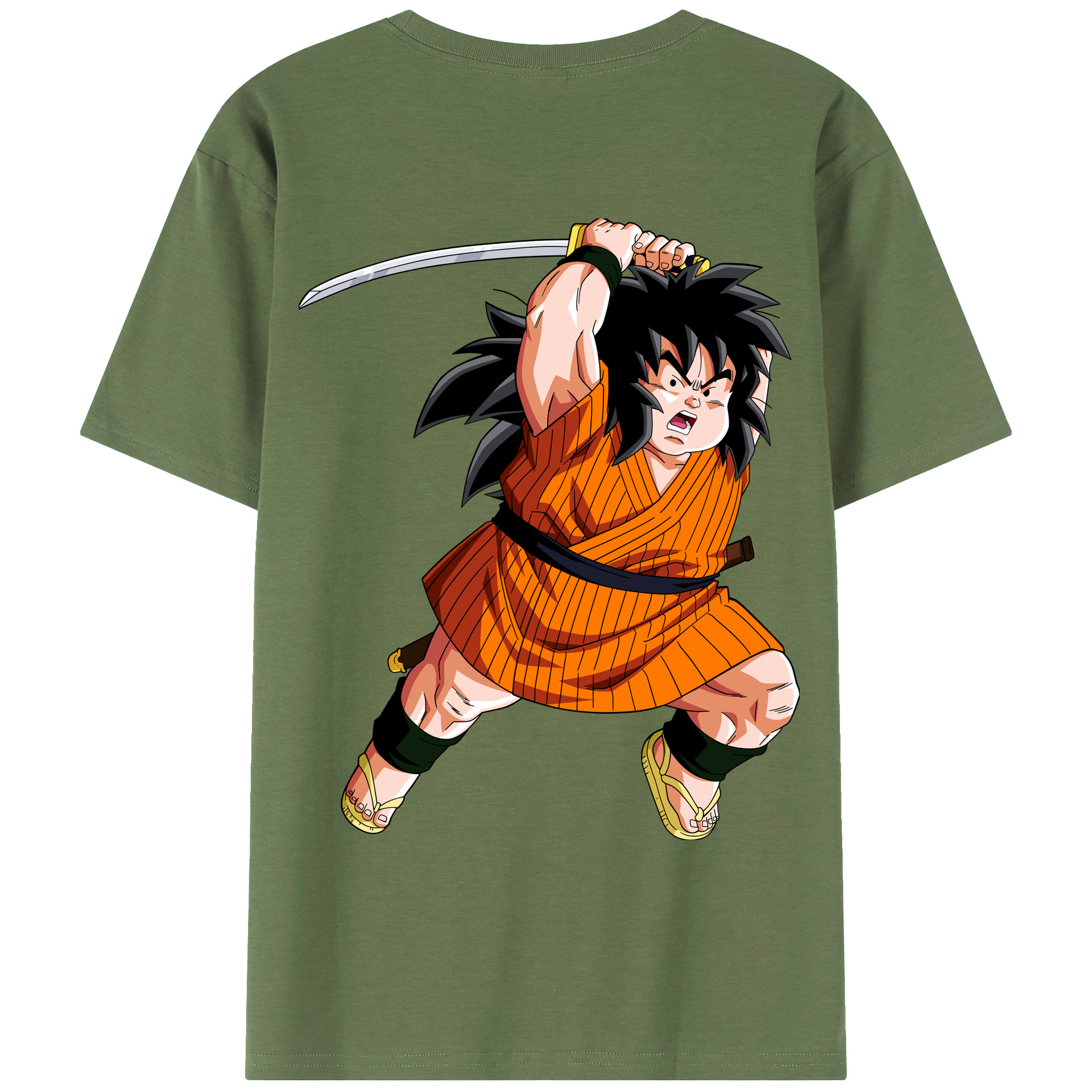 （画像用） ドラゴンボール やじろべえ DRAGON BALL Yajirobe 綿100％ メンズ半袖Tシャツ（バックプリント） 通気性